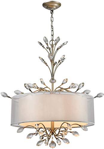 Elk Lighting 16282/4-LED Asbury 4 Light LED Aged Silver Chandelier