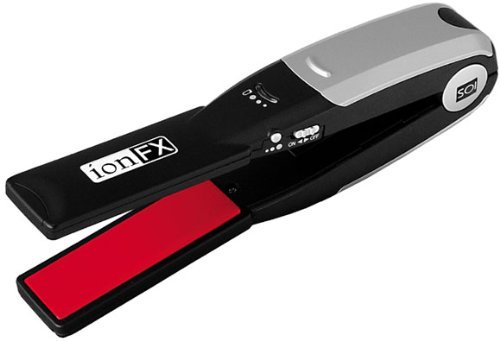 Ion FX 1 inch CORDLESS / Corded Professional Ceramic Ionic Flat Iron with Advanced Infra-Red Heating Elements with AC/DC Adaptor MADE IN KOREA
