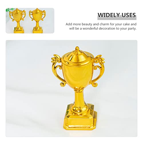 NUOBESTY Troféus de Prêmio de 6 Peças Mini Copos de Troféu de Ouro Troféus de Ouro de Plástico para