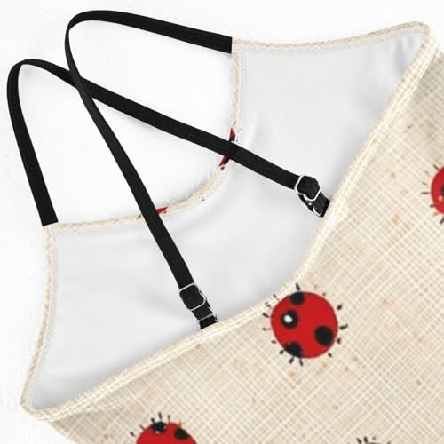 susiyo Red Insect Girls One Piece Swimsuits with Adjustable Straps Bathing Suits for 3-10 Years Old4
