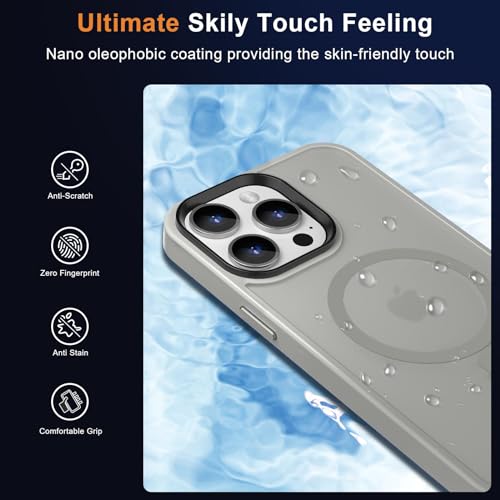 Image of MOCCA Magnetic Shockproof for iPhone 14 Pro Max Case,Titanium Gray | 10ft Drop Tested | Compatible with MagSafe | Anti-Slip Matte Finish | Raised Camera & Screen Lip | Ultra-Slim Design