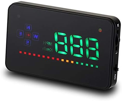 DODORO 3.5 Inch Head-Up Display,LED Speedometer, Color Projection, Speed Warning, A2 ECU, Powered By USB Port Or Cigarette Lighter,No OBD/OBD2 Restriction, Compatible With All Cars and Trucks