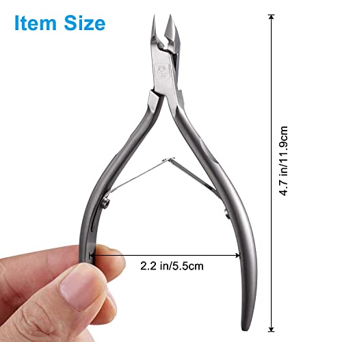opove Cuticle Trimmer 3/4 Jaw Extremely Sharp Cuticle Nippers Scissors Stainless Steel Clippers Cutter Remover Pedicure Manicure Nail Tool, opove X7, Space Gray