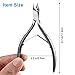 Cuticle Trimmer 3/4 Jaw Extremely Sharp Cuticle Nippers Scissors Stainless Steel Clippers Cutter Remover Pedicure Manicure Nail Tool, opove X7, Space Gray