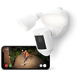 Ring Floodlight Cam Wired Pro | Outdoor Security Camera with 2K Video with Ring Vision, 3D Motion Detection, Bird's Eye View, Siren, alternative to CCTV system | 30-day free trial of Ring Home