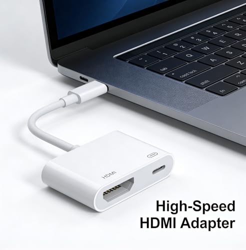 MFi Certified USB-C to HDMI Adapter 4K@60Hz - Compatible with iPhone 15/16/17, MacBook Pro/Air, iPad Pro, Samsung Galaxy S25, Nintendo Switch — view 5