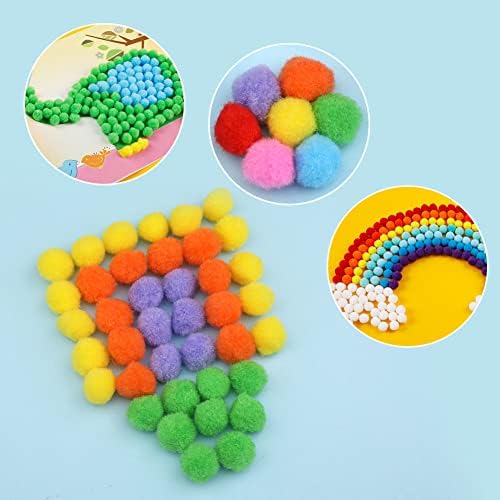 dipeer Bulk Pompoms,350 Pack 1 Inch Pom Poms Balls for Crafts, Fuzzy Balls Puff Balls, Multi-Color Pom Pom Puff Balls for DIY Art Creative Crafts Decorations