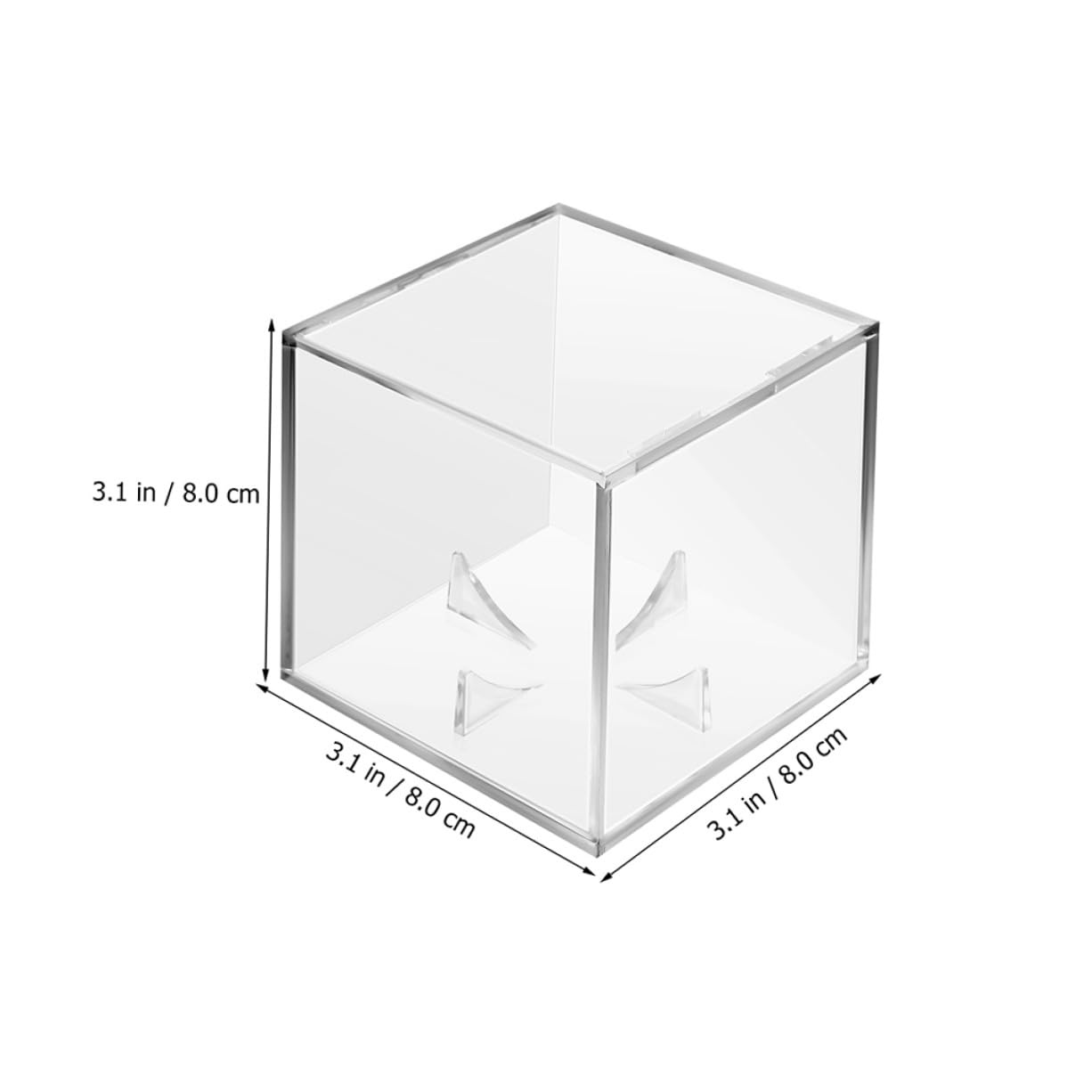 Gatuida Vitrinas de Acrílico Transparentes con Soporte Estable para Exhibir Béisbol y Balones Firmadas, Caja Cuadrada de 3 Piezas para Colección y Almacenamiento