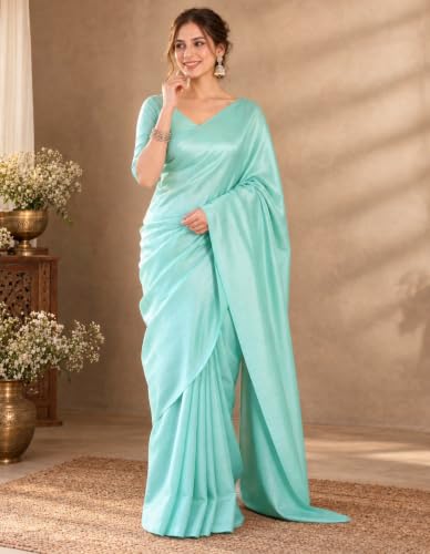 Image of Womens Banarasi Kanjivaram Silk Saree | Micro-Textured and Geometric Patterns | Includes Unstitched Blouse Piece