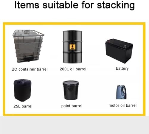 Industrial Spill Containment Pallet Modular Spill Containment Platform - Stackable Anti-Slide Tray With Drain Outlet For Efficient Drum Storage & Leak Prevention, Perfect,Blue+yellow-495x360x105mm