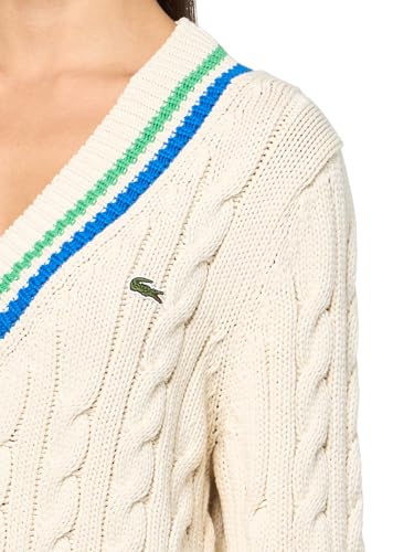 Lacoste Women's V-Neck Pullover Sweater3
