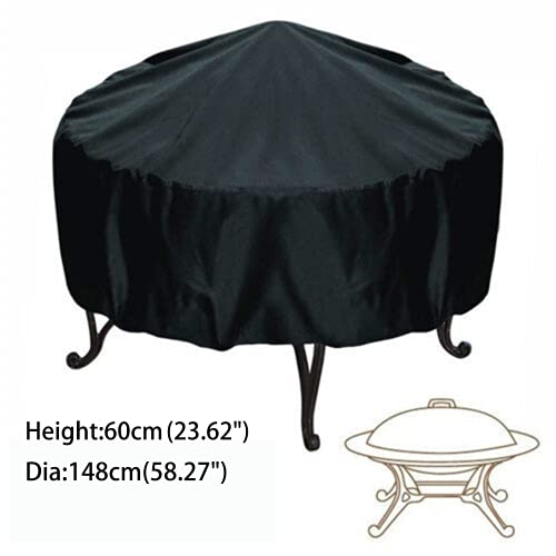 ZHANGYU Afdekking voor vuurschaal, rond, robuuste hoogwaardige beschermhoes voor vuurschaal, waterdicht, winddicht, uv… - Image 3
