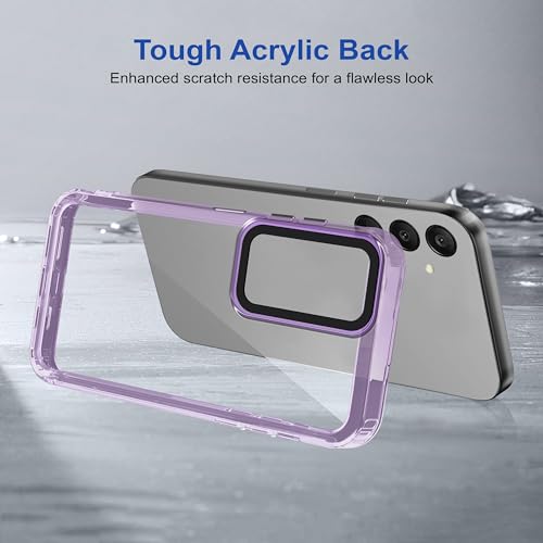 Image of Zapcase Back Case Cover for Samsung Galaxy M35 5G | Compatible for Samsung M35 5G Back Cover | Case Cover with Camera Protection | (TPU + PC | Translucent Purple)