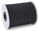 Marine Grade Bungee Cords Heavy Duty Outdoor - Bungee Cord Roll - 100% Stretch Elastic Cord and Absorbent Bungee Shock Cord for Kayak Deck, Camping, Crafting (3/8" x 100ft)