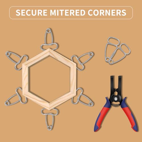 Image of PLANEKO 10PCS Miter Spring Clamps Kit for Wood Trim Picture Frames Molding