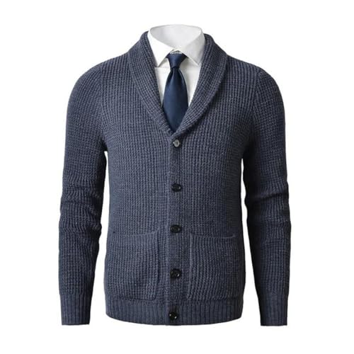 Men's Cardigan Sweater Slim Fit Knitted Ted Button Up Wool with Pockets Kitting Sweatercoat4