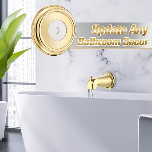 Anneau de bec de baignoire en laiton poli avec joint mousse étanche - 7