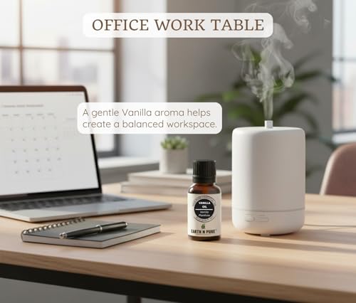 Image of Earth N Pure Ceramic Aroma White Diffuser Burner with 10Ml Vanilla Oil & 2 Pcs Candles Strong & Long-Lasting Fragrance | Perfect for Gift Set