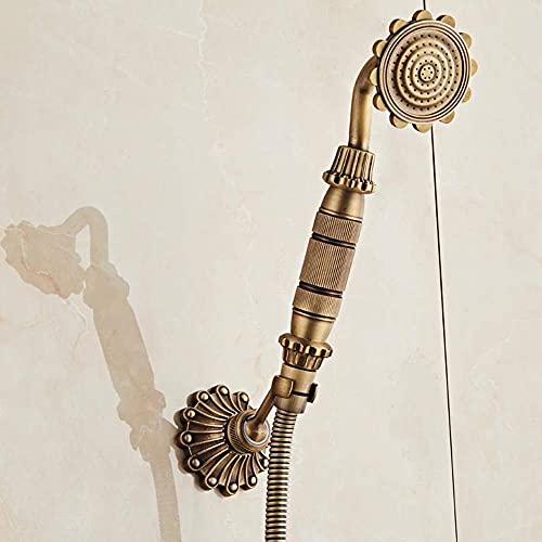 Robinet Baignoire Antique en Laiton Rétro avec Douchette Murale Style Rétro Chic - 4