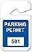 Brady 96266 2 3/4" Width x 4 3/4"Height, Vinyl, Blue Rearview Mirror Hanging Tags (100 Tags)