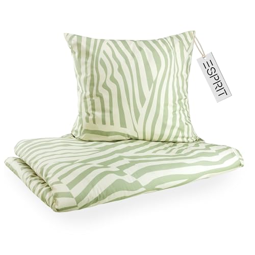 Esprit Renforcé Bettwäsche 135x200 Baumwolle grün - 1x Bettbezug 135 x...
