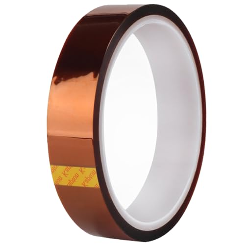 skycabin High Temperature Polyimide Tape 20mmX33m Heat Resistant Up to 260℃(500℉) for Soldering,Heat Transfer, High Temp Masking, 3D Printing, Electrical Applications,Circuit Insulation