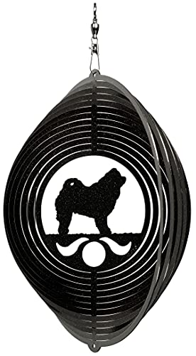 SWEN Products Chow Chow Circle Swirly Metal Wind Spinner
