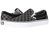 Vans | Classic Slip-On Sneakers (Black/Pewter Check - 6.5 Women/5 Men)