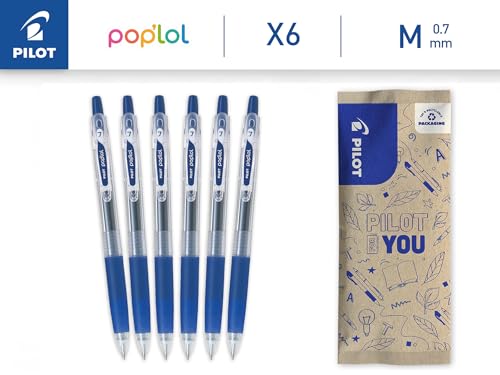 Set de 6 bolígrafos de gel Pop'Lol Azul punta media miniatura 2