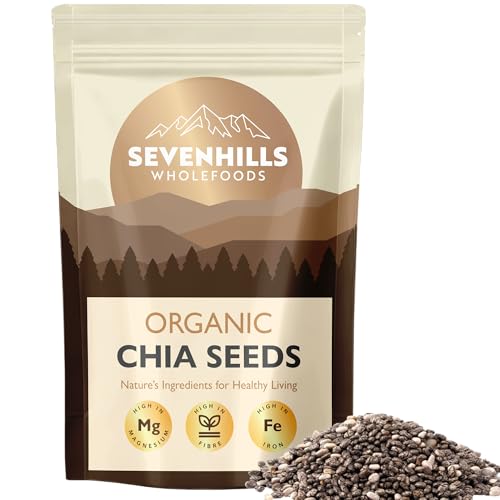 Sevenhills Wholefoods Organic Chia Seeds 1kg Source of Omega 3 Protein Fibre