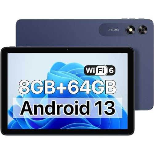 UMIDIGI 10.1 Inch Tablet, Android 13 Tablets, G2 Tab Tablet 8GB(4+4)+64GB/TF 1TB, WiFi 6/BT5.0, RK3562 Quad-Core, 6000mAh,Android Tablet, 1280 * 800IPS, 8MP Dual Camera, Stereo Dual Speakers