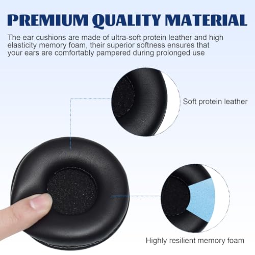 Image of MDR-NC7 Replacement Ear Pads Compatible with Sony MDR-NC6, MDR-NC7, MDR-NC8 Headphones, for AKG K518, K518DJ, K81, K518LE,K67, K618, K619 Headset, Headphones Earpads Replacement