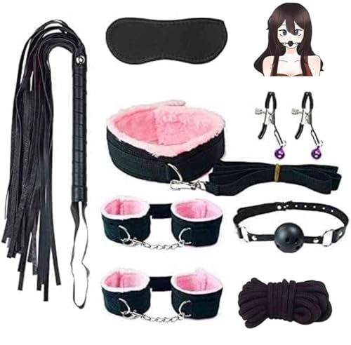 Sex Resistance Bands Bed for Neck with Ankle Straps BDSM Sex Bed Bondage Restraints Kit Toys for Ankle and Wrist Bar Women Sex Handcuffs Hand Cuff Bracelets Set for Women Adults Bedroom Sweater