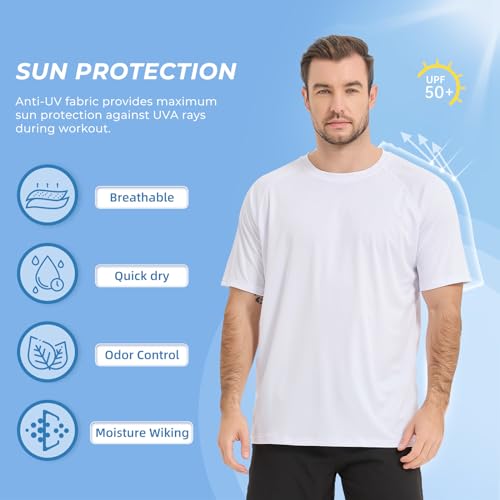 Sun Protection T-Shirts Short Sleeve Athletic Shirts for Men Quick Dry UPF 50+ Workout for Running Fishing Hiking3