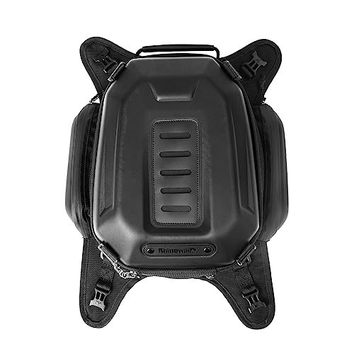 Rhinowalk Bolsa para tanque de motocicleta, armazenamento expansível de motocicleta 15-18L, impermeável para todos os climas, preto fosco