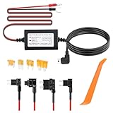 9.68Ft Mini USB Dash Cam Hardwire Kit,Low Voltage Protection Hardwire Kit for Dash Camera with 4PCS Car Fuse Tap and 4PCS 5A Blade Fuse,12V-30V to 5V Dashcam Hardwires Kits USB C