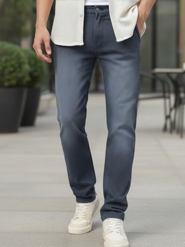 Image of Urbano Fashion Men's Regular Fit Washed Jeans Stretchable