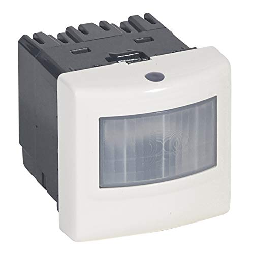 Legrand 078450 Mosaic Détecteur de Mouvements Basique Toutes Lampes, 3 Fils, 2 Modules avec Neutre, Blanc