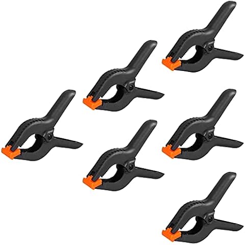 Goshoot 6PCS Spring Clamps Clips for Photography Background Support Heavy Duty Muslin PVC Backdrop Booth Grip Clip 15.3 cm / 6 inch for Photo Studio Green Screen Background Stand Cover