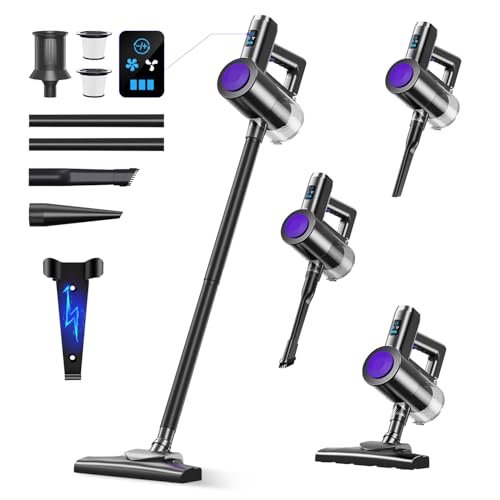 �|���@ �R�[�h���X 2026�i���� 30000pa�����͋z�� �R�[�h���X�|���@ �T�C�N������ LCD�^�b�`�p�l�� �ő�45���A���g�p Type-C�[�d�� 2WAY �����\ �㉺90°���E360°��] HEPA�t�B���^�[ �����^�b�`�S�~�̂� ����m�Y���t��