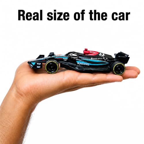 Image of Mercedes-AMG F1 W15 Pull Back Race Car Toy, 1:36 Scale Die-Cast Metal Formula Racing Car Model, Pull Back Action Toy Car for Kids Boys Girls 3+ & Racing Enthusiasts (Black)