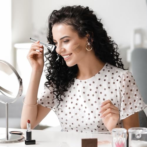 Pincel liso de 13 cm, pincel de maquiagem de lâmina fina, pincel líquido de cerdas macias, pincel de