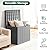 MAKE CHANGES Outdoor Storage Box,30 Gallon Deck Box Outdoor Storage Bench Outside Waterproof Resin Storage Bench, Lockable Patio Cushions, Garden Tools Storage For Furniture, UV Resistant Gray