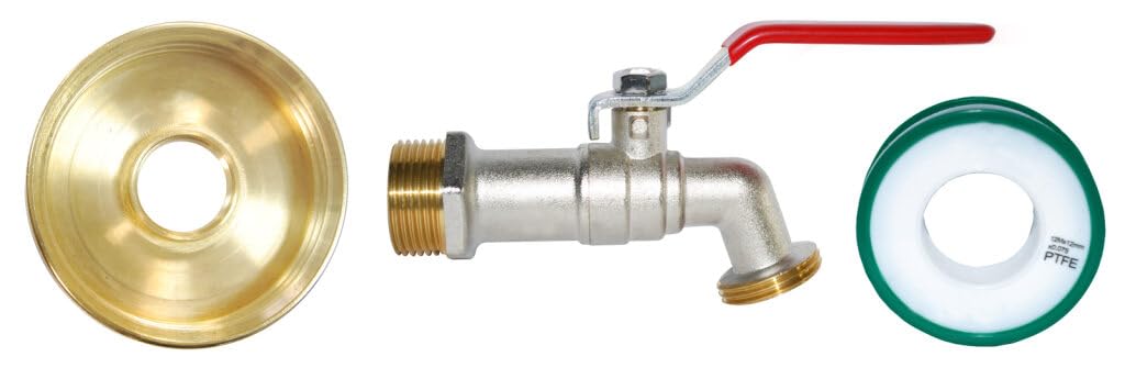 Boutté - Kit d'adaptateur de cuve 1000 L ø 60 avec Robinet 1/​4 tour 20x27 Nez 20x27