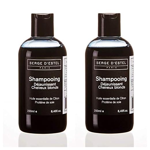 Blå anti-gulnande schampo för blont hår 250 ml x2 återupplivar hårfärg Blå schampo Anti-gulnande schampo Ej testat på djur Blont hår schampo