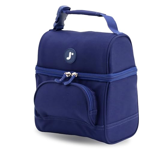 Image of J World Corey Kids Lunch Bag. Insulated Lunch-Box for Boys Girls, Navy