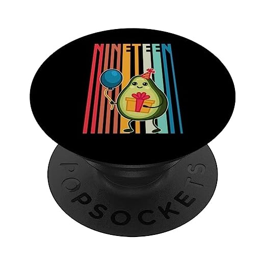 Suministro para fiesta de cumpleaños con temática de aguacate para niño de 19 años PopSockets PopGrip Intercambiable