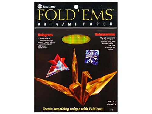 Yasutomo Fold'ems Origami Paper Hologram 5 7/8 In. Pack Of 5 #TOP4
