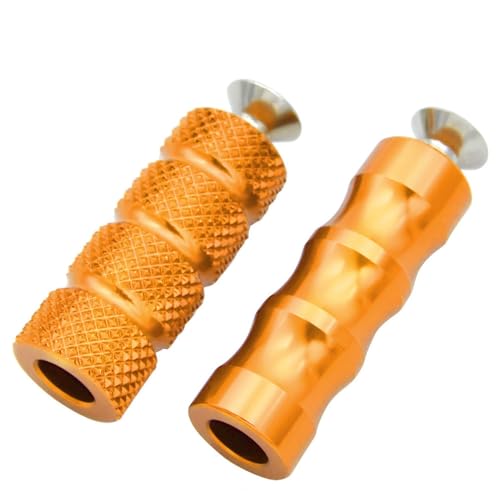 Cheville pédale frein manette moto CNC M6 orange antidérapante