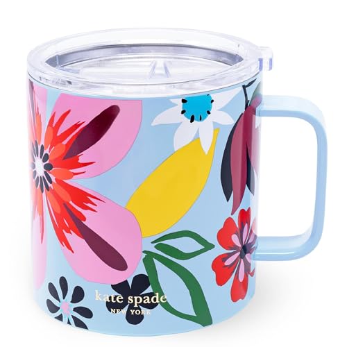 kate spade new york 16 oz Insulated Mug, Safari Floral